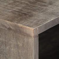 Tv-meubel 130x30x46 cm massief ruw mangohout grijs - thumbnail