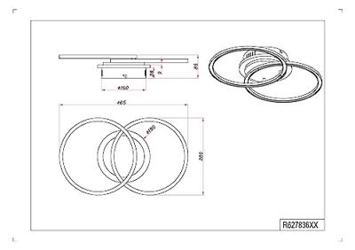 Trio PlafondlampGiro rond - R62783635