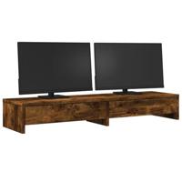 Monitorstandaard met lades 100x27x15 cm hout gerookt eikenkleur - thumbnail
