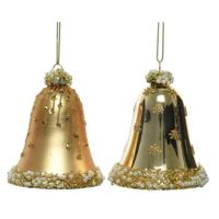 Klok glas d6,50h8 cm goud a2 2st Decoris - Decoris - thumbnail