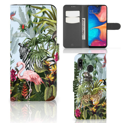 Telefoonhoesje | Met pasjeshouder | voor Samsung Galaxy A30 Jungle Telefoonhoesje | Met pasjeshouder | voor Samsung Galaxy A30 Jungle