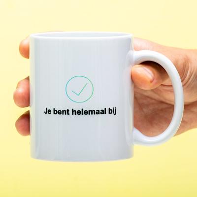 Mok Je bent helemaal bij (Instagram) Mok Je bent helemaal bij (Instagram)