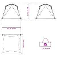 strandtent 4-persoons waterdicht snelontgrendeling zeegroen - thumbnail