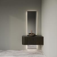 Badkamermeubelset Gliss Design Alluro 100 cm Rechts Charcoal - thumbnail