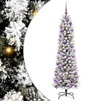 VidaXL Kunstkerstboom met 300 led wit 180 cm pvc en metaal en plastic - thumbnail