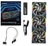 Lian Li Lian Li UNI FAN SL Wireless LCD Lüfter, ARGB, PWM, 3er-Pack inkl. Controller PC-ventilator Zwart (b x h x d) 120 x 124.5 x 28 mm - thumbnail
