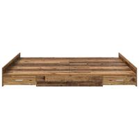 Opbergbedframe met lade Oud hout 200 x 200 cm Bewerkt hout - thumbnail