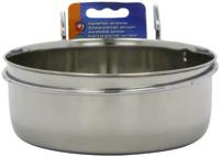 Nobby roestvrij stalen nap met bevestiging ring met haak 15,0 cm 0,85 ltr - thumbnail