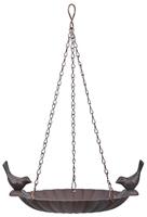 Vogelbad hangend met 2 vogels / Esschert Design - thumbnail