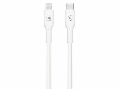 Manhattan 394529 USB-kabel USB-C stekker, Apple Lightning stekker 2.00 m Wit Manhattan 394529 USB-kabel USB-C stekker, Apple Lightning stekker 2.00 m Wit