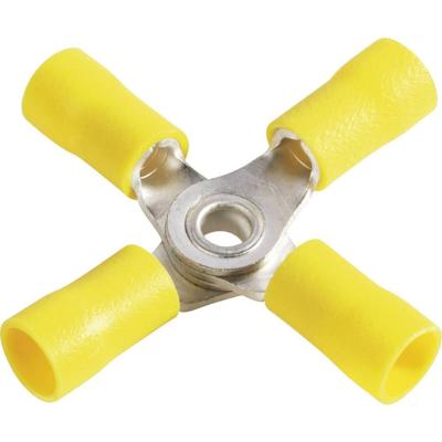 Vogt Verbindungstechnik 3655a4 Splitter Dwarsdoorsnede (max.)=6 mm² Schachtdiameter=4 mm Deels geïsoleerd Geel 1 stuk(s)