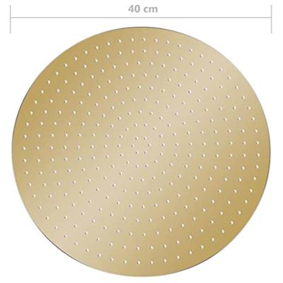 VidaXL Regendouchekop rond 40 cm roestvrij staal goudkleurig
