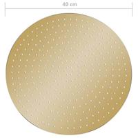 VidaXL Regendouchekop rond 40 cm roestvrij staal goudkleurig - thumbnail