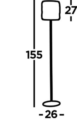 Searchlight Kristallen staande lampBijou - EU6589CC