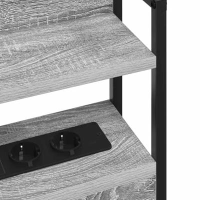 Hoofdbord met plank met opslag Grijs sonoma 100 cm Bewerkt hout