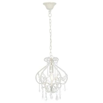 VidaXL Plafondlamp met kralen rond e14 wit VidaXL Plafondlamp met kralen rond e14 wit