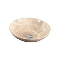 Waskom Sapho Blok Rond 40x12 cm Steen Beige - thumbnail