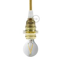 Messing E14 fitting lamp houder met lampenkap ringen 28mm - thumbnail