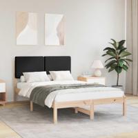 Bedframe met Gevoerd Hoofdgedeelte Zwart 120 x 200 cm - thumbnail