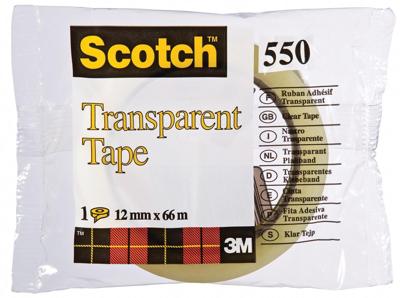 Plakband Scotch 550 12 mm x 66 m transparant Plakband Scotch 550 12 mm x 66 m transparant