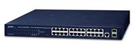 PLANET Web Smart Gigabit Switch 24-poort + 4 shared audio-poorten Rack Mount - thumbnail