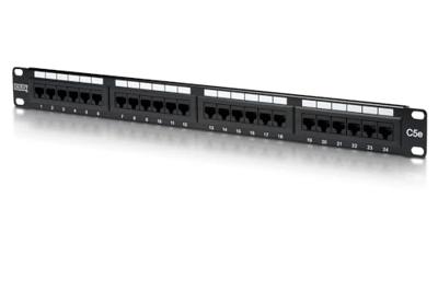 Digitus DN-91524U 24 poorten Netwerkpatchpaneel 483 mm (19) CAT 5e 1 HE Zwart Niet ingericht Digitus DN-91524U 24 poorten Netwerkpatchpaneel 483 mm (19) CAT 5e 1 HE Zwart Niet ingericht