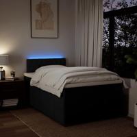 Boxspring met matras stof zwart 120x190 cm - thumbnail