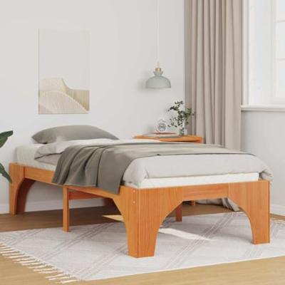 Bedframe Bruin 80 x 200 cm Massief grenenhout