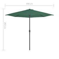 VidaXL Balkonparasol half met aluminium paal 300x155 cm groen - thumbnail