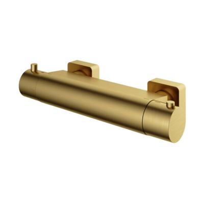 Hotbath Gal Thermostatische Douchemengkraan met 1/2" onderaansluiting Geborsteld messing PVD GL008BBP