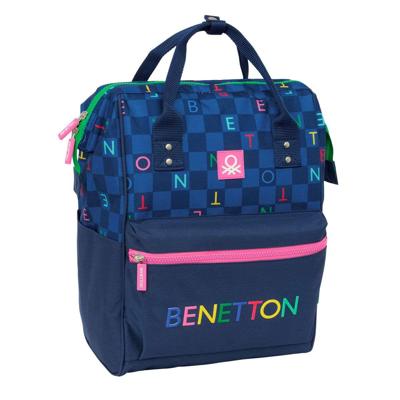 Schoolrugzak Benetton benetton Marineblauw 27 x 40 x 19 cm Schoolrugzak Benetton benetton Marineblauw 27 x 40 x 19 cm