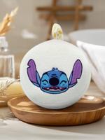 Geborduurde Disney®-babyspons met Stitch-hoofd ecru - thumbnail