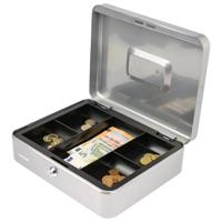 Geldkist cassette zilver 30x24x9cm - thumbnail
