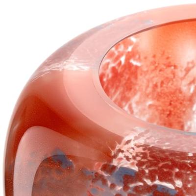 Leonardo Cipria Vaas 20 cm oranje/blauw