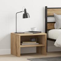 Nachtkastje artisanaal eikenkleurig 40 x 30 x 30 cm - thumbnail