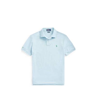 POLO Ralph Lauren slim fit polo van gerecycled polyester lichtblauw POLO Ralph Lauren slim fit polo van gerecycled polyester lichtblauw