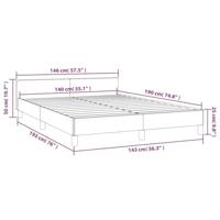 Bedframe met hoofdeinde fluweel donkergrijs 140x190 cm - thumbnail