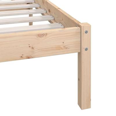 Bedframe zonder matras massief hout 200x200 cm