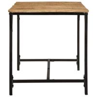 Eettafel 140x70x75 cm massief hout ruw mangohout - thumbnail