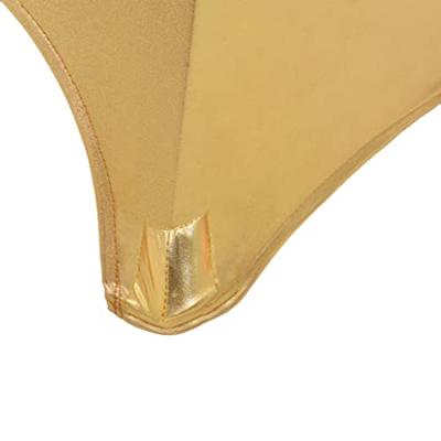 2 st Tafelhoezen stretch 80 cm goud 2 st Tafelhoezen stretch 80 cm goud