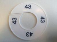 Maatring 9cm wit/zwart 43 - thumbnail