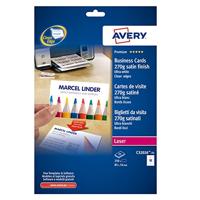 Avery-Zweckform C32026-25 Bedrukbare visitekaarten, gladde kant 85 x 54 mm Ultra-wit 250 stuk(s) Papierformaat: DIN A4 - thumbnail
