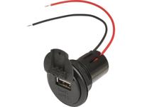 ProCar Power USB Einbausteckdose EV mit Gewindehülse und Deckel Power USB inbouwstopcontact met deksel Stroombelasting (max.): 3 A Geschikt voor USB-A - thumbnail