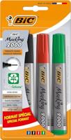Bic permanent marker 2000, doos met 4 stuks in geassorteerde kleuren - thumbnail