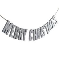 Houten Glitter Slinger Merry Christmas (70cm) - thumbnail