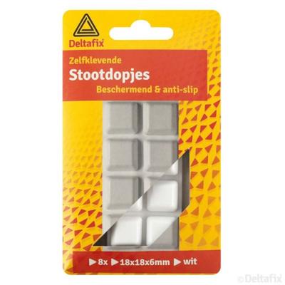 Stootdopjes 18x18x6 wit 8st Deltafix - Deltafix