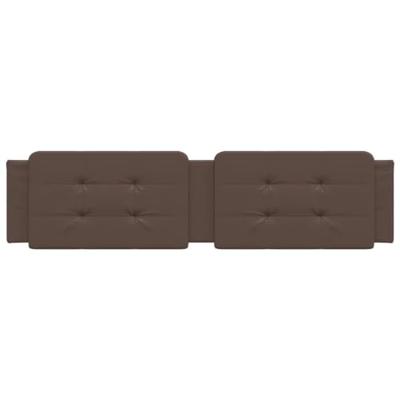 Hoofdbordkussen 200 cm kunstleer bruin