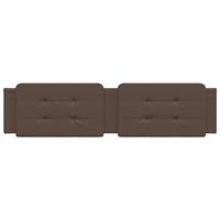 Hoofdbordkussen 200 cm kunstleer bruin - thumbnail