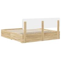Bedframe met hoofdeinde Sonoma Eiken 180 x 200 cm Bewerkt hout - thumbnail
