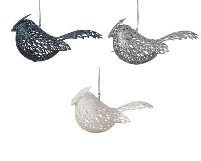 Vogel plastic l4b11h4 cm a3 IV kerst Decoris - Decoris